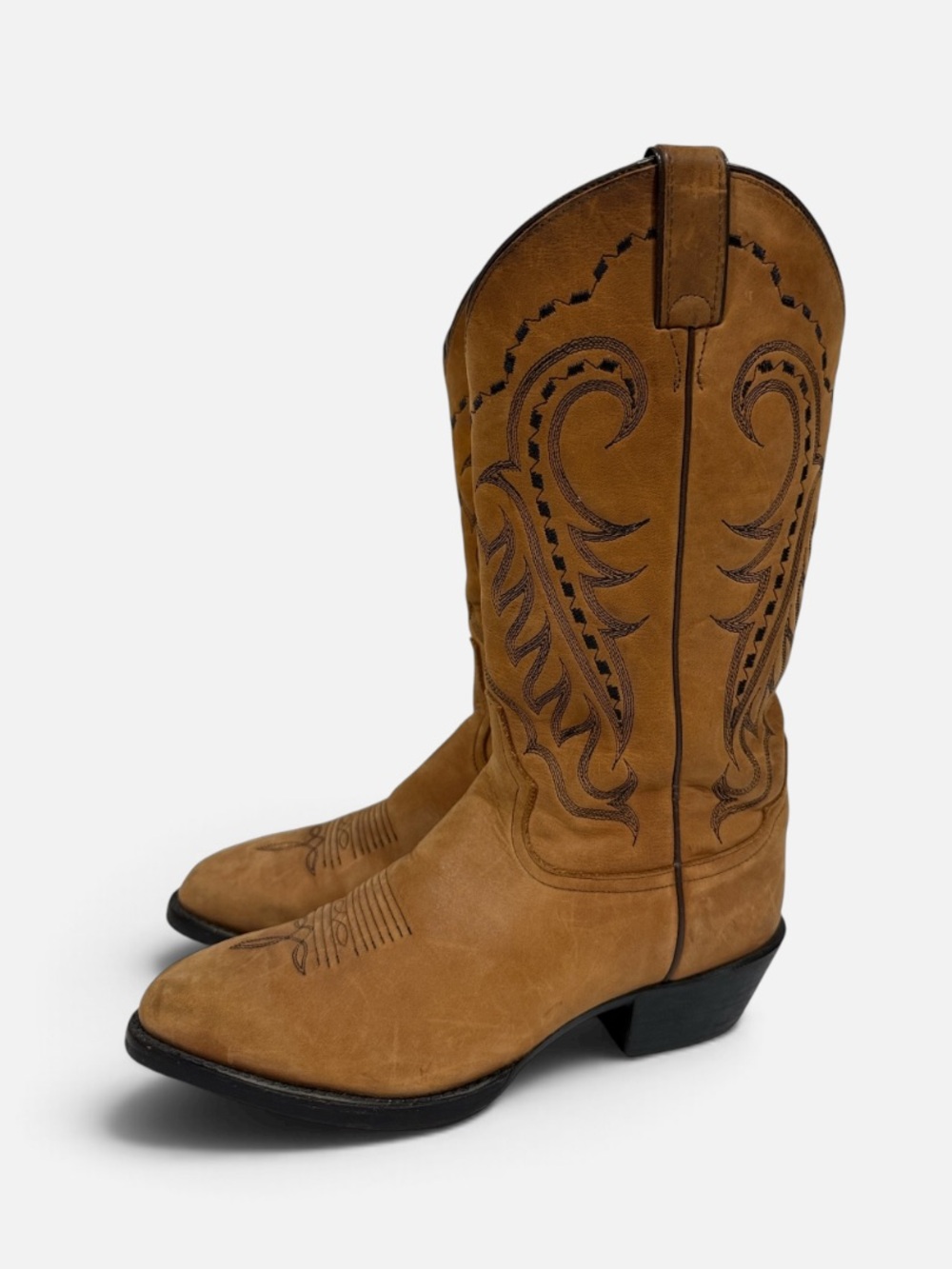 Tony Lama Classic Stallion Western Leather Cowboy Boots Men 8.5 Womens 9.5/10